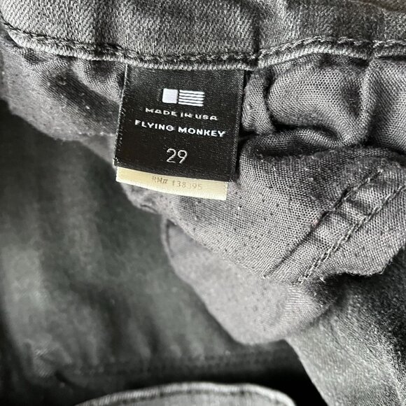 Flying Monkey Black Distressed Skinny Jeans, Womens Size 29, Low Rise Denim - Picture 4 of 7